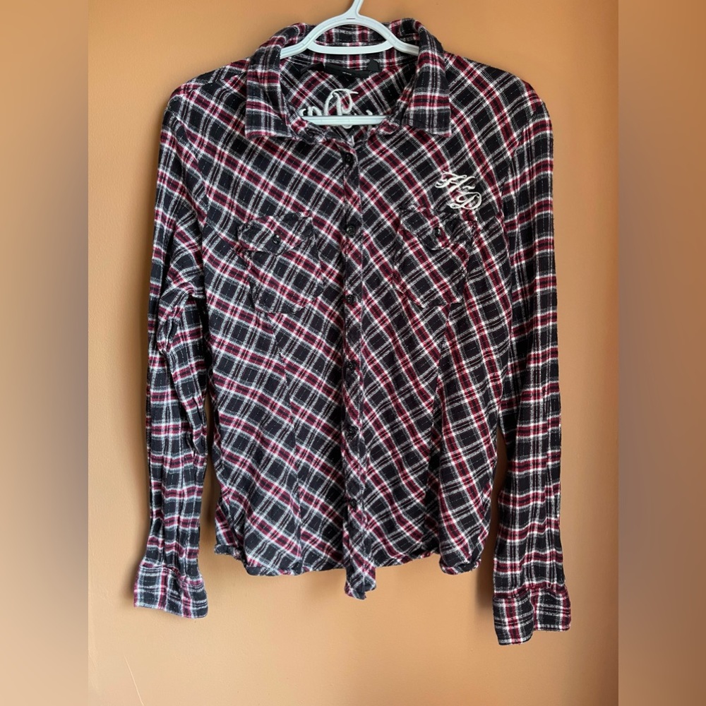 Harley Davidson womans flannel top XL